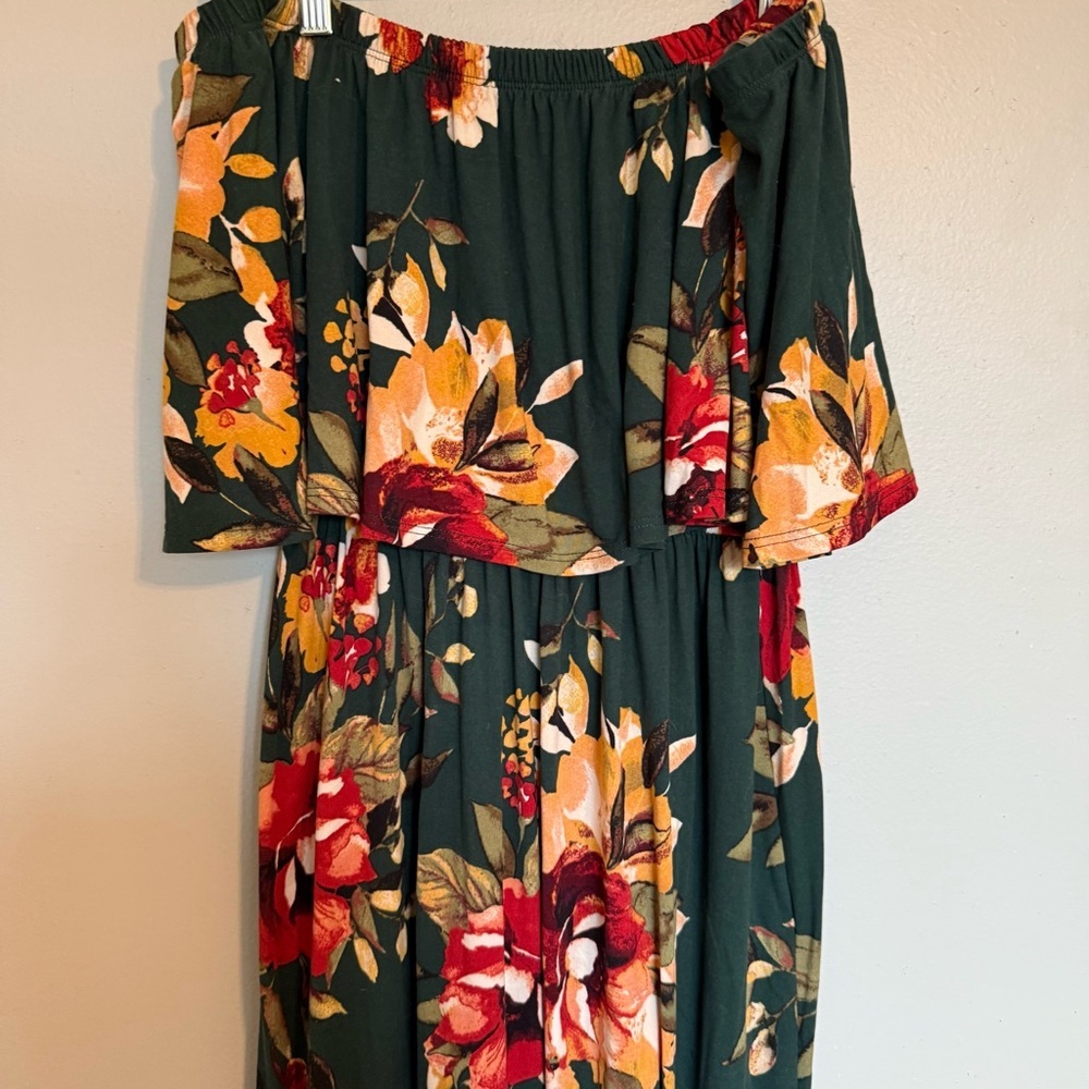 Altar’d State Women’s Floral Off-Shoulder Maxi Dress Size Small - Picture 5 of 9